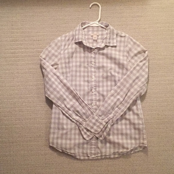 Grey and white gingham button down - Picture 2 of 4